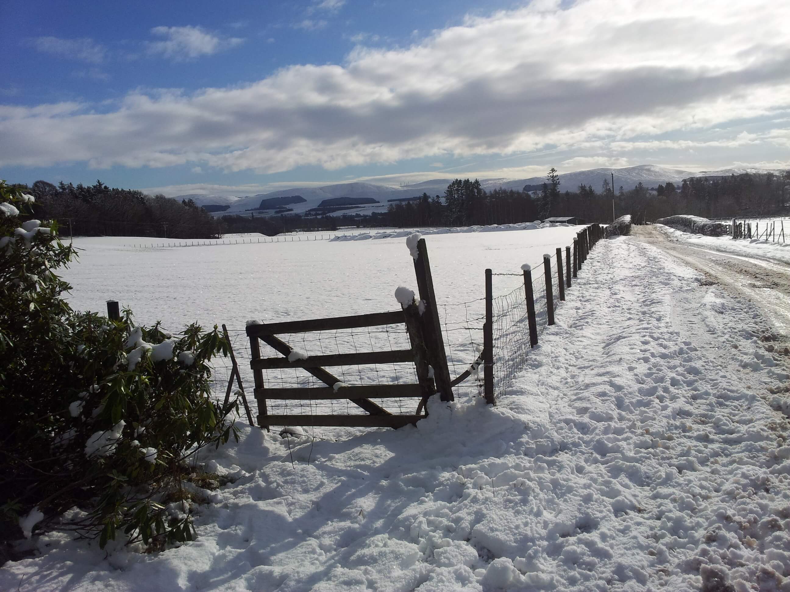 Braco scenic snow scene